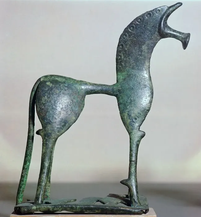 Framed Print : Archaic bronze figure of a horse, 6th century BC Framed Print : Archaic bronze figure of a horse, 6th century BC