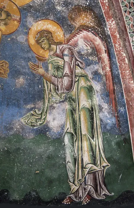 Framed Print : The Archangel Gabriel, 12th century. Creator: Byzantine Master () Framed Print : The Archangel Gabriel, 12th century. Creator: Byzantine Master ()