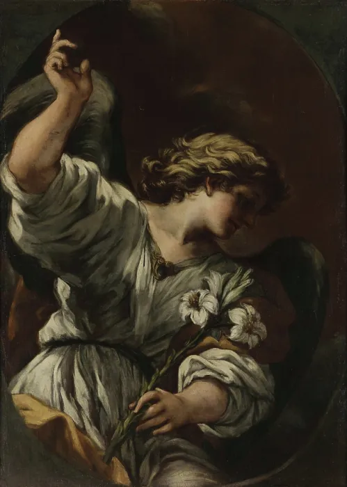 Framed Print : The Archangel Gabriel. Creator: Cortona, Pietro da (1596-1669) Framed Print : The Archangel Gabriel. Creator: Cortona, Pietro da (1596-1669)