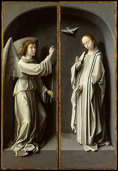Archangel Gabriel; The Virgin Annunciate, ca. 1510. Creator: Gerard David