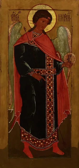 Framed Print : Archangel Michael from the Deesis group, Russian icon, 1685-1715. Creator: Unknown Framed Print : Archangel Michael from the Deesis group, Russian icon, 1685-1715. Creator: Unknown