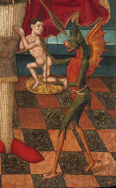 The Archangel Michael weighing the Souls of the Dead (Detail). Artist: Abadia, Juan de la, the Elder (active 1469-1498)