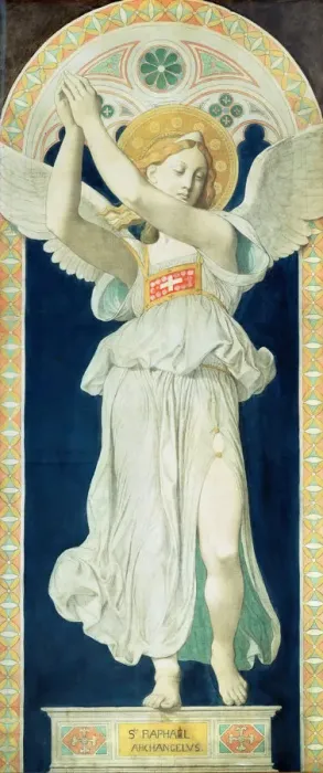 Framed Print : The Archangel Raphael. Cardboard for the windows of the Chapel of St. Ferdinand, 1842 Framed Print : The Archangel Raphael. Cardboard for the windows of the Chapel of St. Ferdinand, 1842