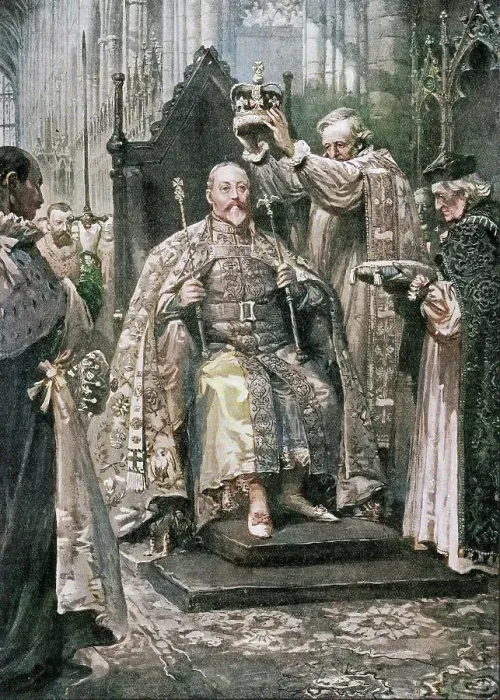 Framed Print : The Archbishop of Canterbury Crowning The King, 1902, (c1900). Creator: Unknown. The Archbishop of Canterbury Crowning The King, 1902, (c1900). Creator: Unknown Framed Print : The Archbishop of Canterbury Crowning The King, 1902, (c1900). Creator: Unknown. The Archbishop of Canterbury Crowning The King, 1902, (c1900). Creator: Unknown