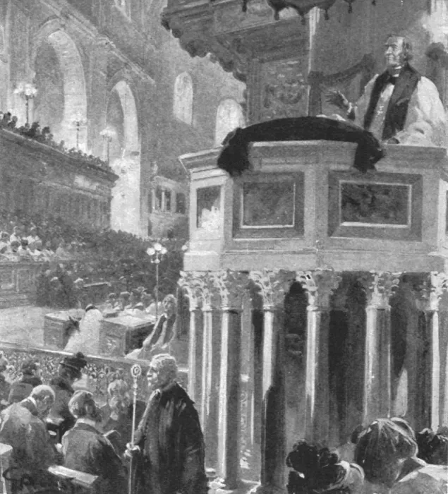 Framed Print : Archbishop of Canterbury preaching... after Queen Victorias Death, 1902, (1901) Framed Print : Archbishop of Canterbury preaching... after Queen Victorias Death, 1902, (1901)