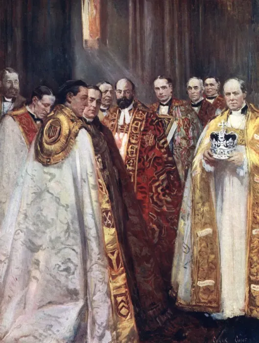 Framed Print : The Archbishop of Canterbury and York, and other prelates, the Coronation Framed Print : The Archbishop of Canterbury and York, and other prelates, the Coronation