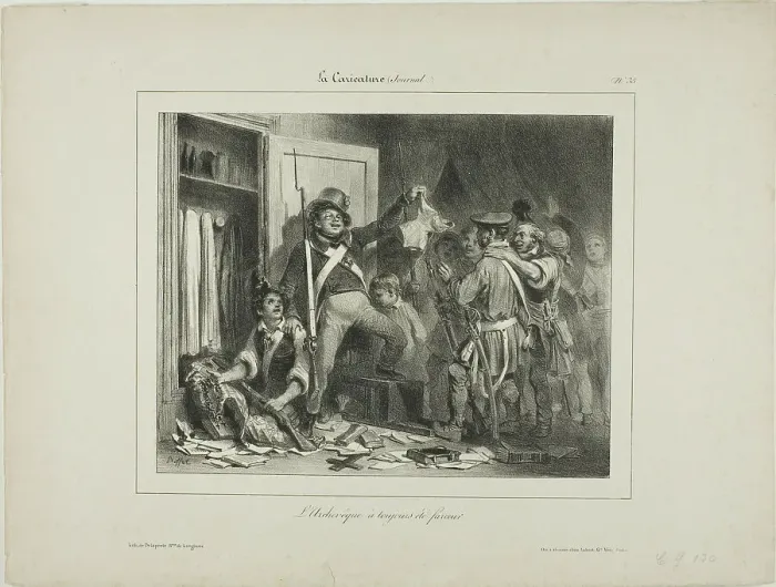 Framed Print : The Archbishop Was Always a Rogue, 1831. Creator: Auguste Raffet Framed Print : The Archbishop Was Always a Rogue, 1831. Creator: Auguste Raffet