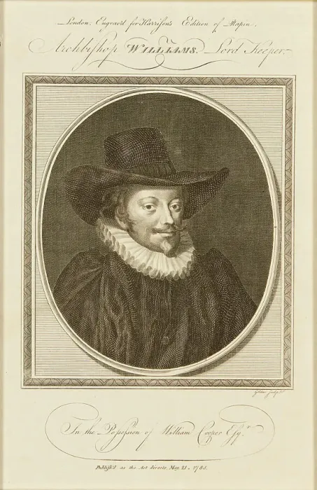 Framed Print : Archbishop Williams, Lord Keeper (1582-1650), 1780s. Creator: Goldar, Jabez (1729-1795) Framed Print : Archbishop Williams, Lord Keeper (1582-1650), 1780s. Creator: Goldar, Jabez (1729-1795)