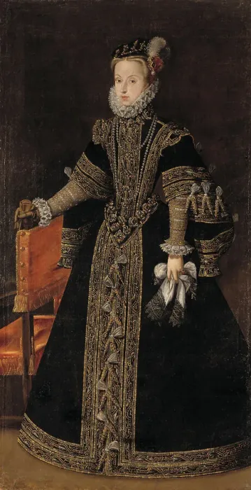 Framed Print : Archduchess Anna Maria (1549-1580), Anna of Austria, Queen of Spain.Unknown date. Creator: Workshop of Alonso Sánchez Coello Framed Print : Archduchess Anna Maria (1549-1580), Anna of Austria, Queen of Spain.Unknown date. Creator: Workshop of Alonso Sánchez Coello
