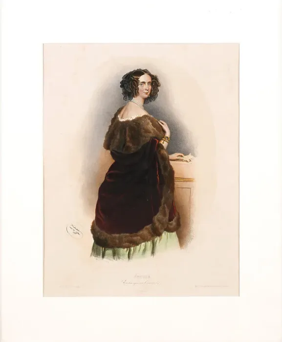 Framed Print : Archduchess Sophie of Austria, Princess of Bavaria (1805-1872), 1850. Creator: Kriehuber, Josef (1800-1876) Framed Print : Archduchess Sophie of Austria, Princess of Bavaria (1805-1872), 1850. Creator: Kriehuber, Josef (1800-1876)