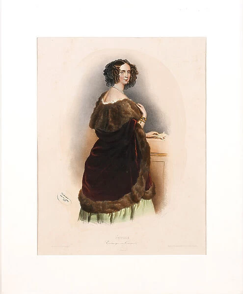 Archduchess Sophie of Austria, Princess of Bavaria (1805-1872), 1850. Creator: Kriehuber, Josef (1800-1876)
