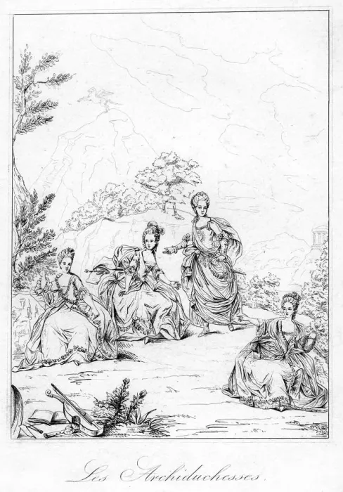 Framed Print : The Archduchesses, c17th century Framed Print : The Archduchesses, c17th century