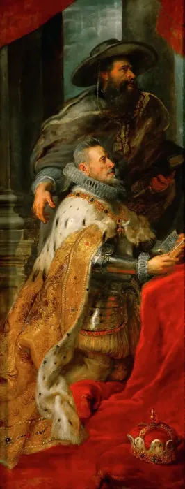 Framed Print : Archduke Albert VII of Austria. Left side panel of the Ildefonso Altarpiece Framed Print : Archduke Albert VII of Austria. Left side panel of the Ildefonso Altarpiece