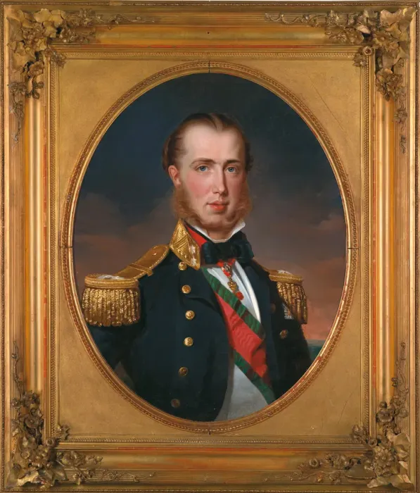 Framed Print : Archduke Ferdinand Maximilian of Austria (Maximilian I of Mexico). Artist: Winterhalter, Franz Xavier (1805-1873) Framed Print : Archduke Ferdinand Maximilian of Austria (Maximilian I of Mexico). Artist: Winterhalter, Franz Xavier (1805-1873)