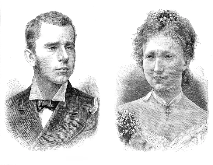 Framed Print : Archduke Rudolph, Crown Prince of Austria, and Princess Stephanie of Belgium, 1881. Creator: Unknown Framed Print : Archduke Rudolph, Crown Prince of Austria, and Princess Stephanie of Belgium, 1881. Creator: Unknown