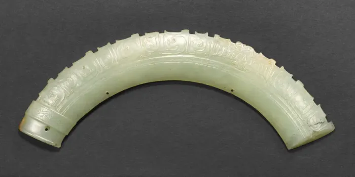 Framed Print : Arched pendant, late Neolithic period, Longshan culture, or early Shang period, c Framed Print : Arched pendant, late Neolithic period, Longshan culture, or early Shang period, c
