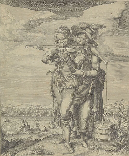The Archer and the Milkmaid, ca. 1610 Creator: Andries Stock