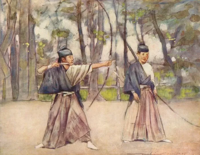 Framed Print : Archers, c1887, (1901). Artist: Mortimer L Menpes Framed Print : Archers, c1887, (1901). Artist: Mortimer L Menpes
