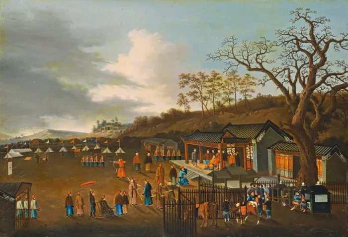Framed Print : Archery Contest, 19th century. Creator: Unknown