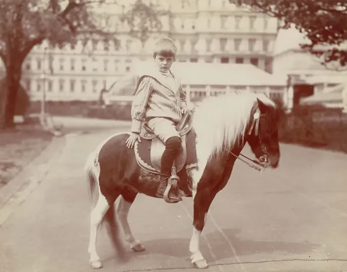 Framed Print : Archie Roosevelt on pony, Algonquin, 1902. Creator: Frances Benjamin Johnston. Archie Roosevelt on pony, Algonquin, 1902. Creator: Frances Benjamin Johnston Framed Print : Archie Roosevelt on pony, Algonquin, 1902. Creator: Frances Benjamin Johnston. Archie Roosevelt on pony, Algonquin, 1902. Creator: Frances Benjamin Johnston