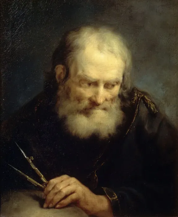 Framed Print : Archimedes, 18th century. Artist: Giuseppe Nogari Framed Print : Archimedes, 18th century. Artist: Giuseppe Nogari