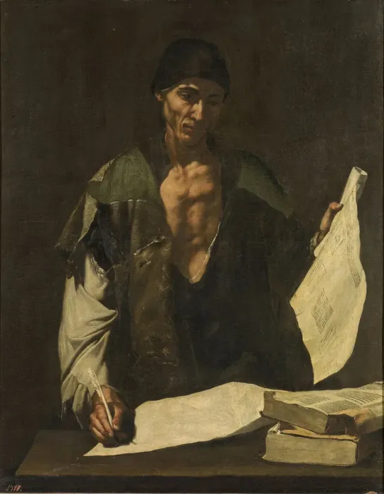 Framed Print : Archimedes. Artist: Ribera, Jose, de (1591-1652) Framed Print : Archimedes. Artist: Ribera, Jose, de (1591-1652)
