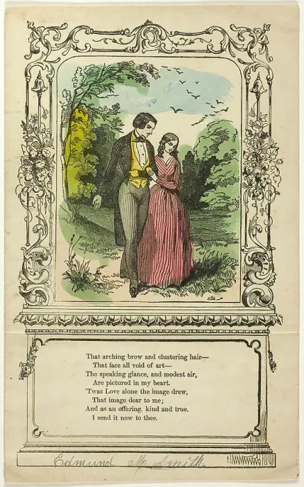 Framed Print : That Arching Broth and Clustering Hair (valentine), n.d. Creator: Unknown Framed Print : That Arching Broth and Clustering Hair (valentine), n.d. Creator: Unknown