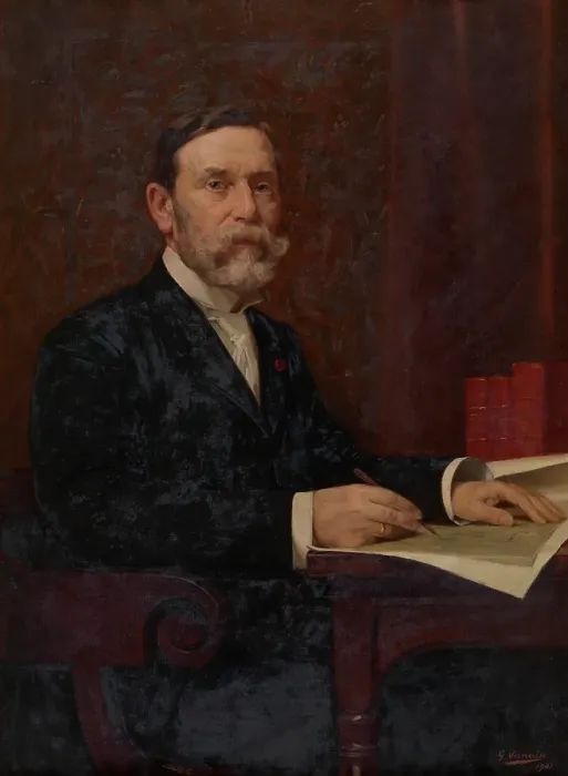 Framed Print : The Architect Leonard Blomme, 1901. Creator: Gustave Vanaise Framed Print : The Architect Leonard Blomme, 1901. Creator: Gustave Vanaise