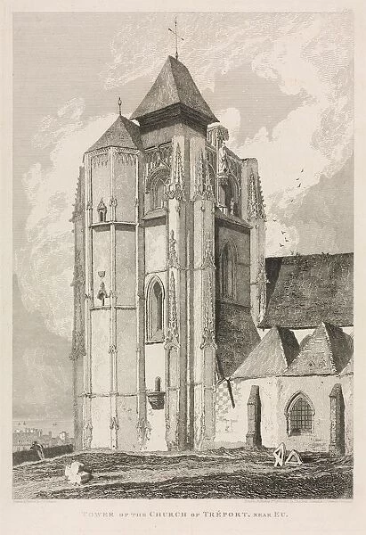 Architectural Antiquities of Normandy (Vol. II), Pl. 66: Tower of the Church of Treport