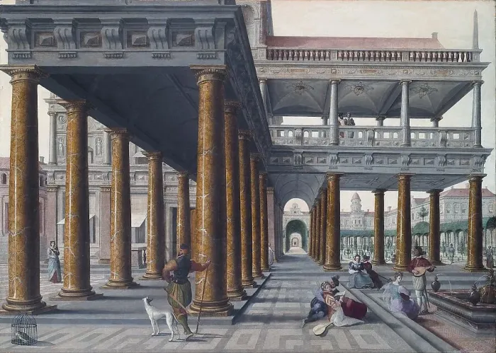 Framed Print : Architectural Caprice with Figures Framed Print : Architectural Caprice with Figures