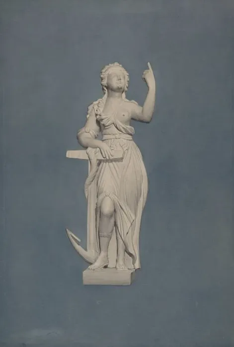Framed Print : Architectural Carving Hope, c. 1939. Creator: John W Kelleher Framed Print : Architectural Carving Hope, c. 1939. Creator: John W Kelleher