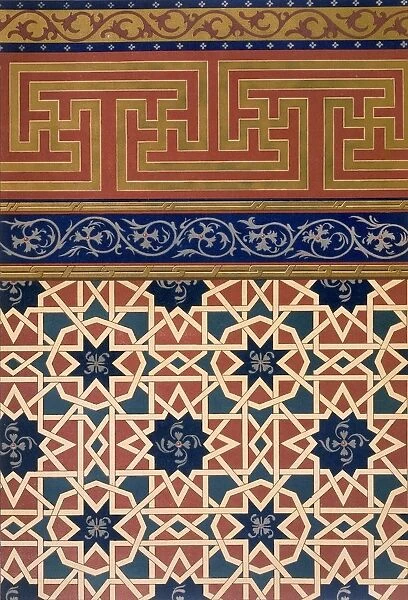 Architectural Decoration, mosaic work, including border, pub. 1883. Creator: N. Simakoff (fl