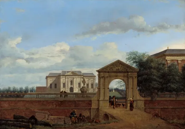 Framed Print : An Architectural Fantasy, c. 1670. Creator: Jan van der Heyden Framed Print : An Architectural Fantasy, c. 1670. Creator: Jan van der Heyden