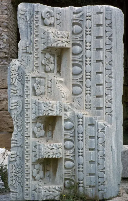 Framed Print : Architectural fragment from the baths of Antoninus Pius, 2nd century Framed Print : Architectural fragment from the baths of Antoninus Pius, 2nd century