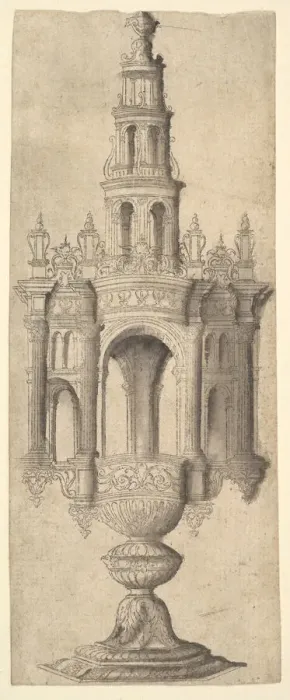 Framed Print : An Architectural Monstrance, ca. 1530-40. Creator: Unknown Framed Print : An Architectural Monstrance, ca. 1530-40. Creator: Unknown