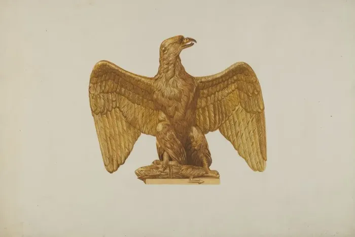 Framed Print : Architectural Ornament (Eagle), 1935  /  1942. Creator: Robert Pohle