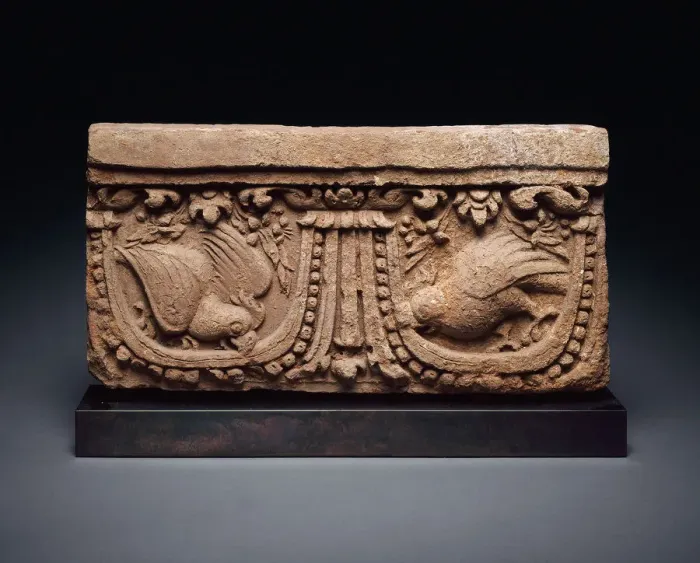 Framed Print : Architectural Panel with Parrots, 9th / 10th century. Creator: Unknown Framed Print : Architectural Panel with Parrots, 9th / 10th century. Creator: Unknown