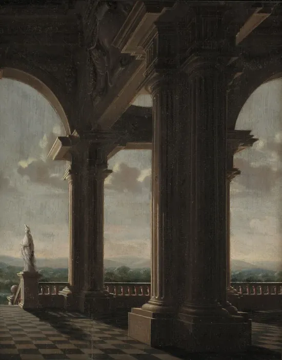 Framed Print : Architecture Piece, 1658. Creator: Daniel de Blieck Framed Print : Architecture Piece, 1658. Creator: Daniel de Blieck