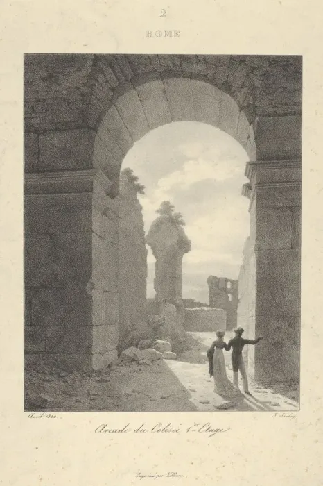 Framed Print : Archway of The Colosseum, First Level, 1822. Creator: Jean-Baptiste Isabey Framed Print : Archway of The Colosseum, First Level, 1822. Creator: Jean-Baptiste Isabey