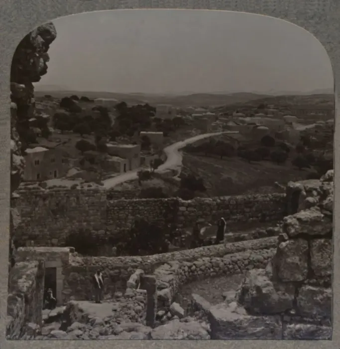 Framed Print : From Archway at Simons House to Lazaruss house, Bethany, c1900 Framed Print : From Archway at Simons House to Lazaruss house, Bethany, c1900