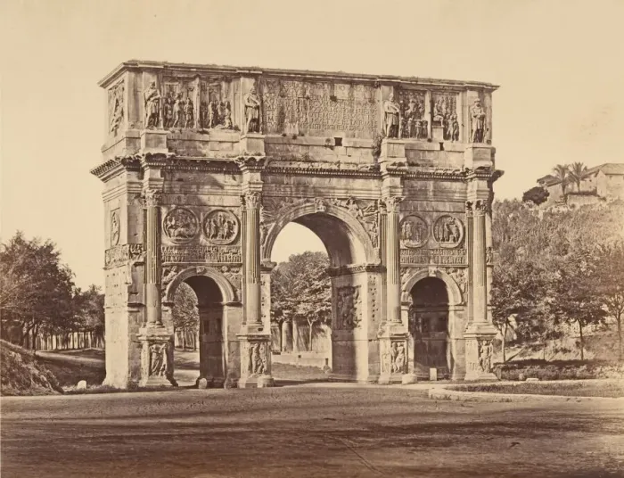 Framed Print : Arco di Constantino, 1848-52. Creator: Eugene Constant Framed Print : Arco di Constantino, 1848-52. Creator: Eugene Constant
