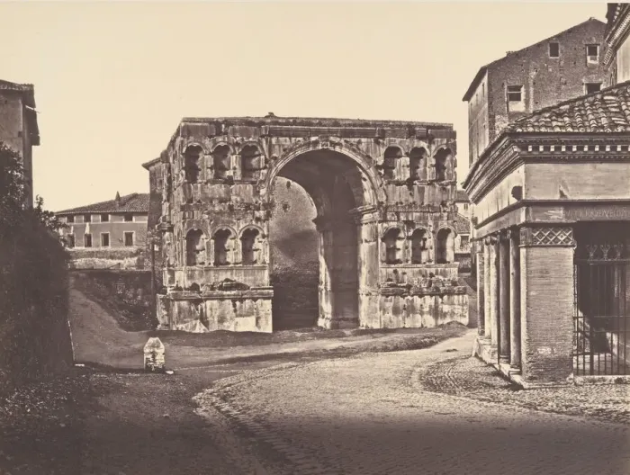 Framed Print : Arco di Giano, 1848-52. Creator: Eugene Constant Framed Print : Arco di Giano, 1848-52. Creator: Eugene Constant