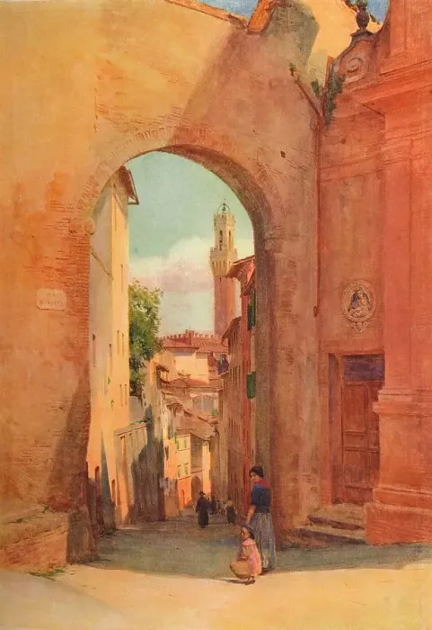 Framed Print : Arco Di S. Giuseppe, Siena, c1900 (1913). Artist: Walter Frederick Roofe Tyndale Framed Print : Arco Di S. Giuseppe, Siena, c1900 (1913). Artist: Walter Frederick Roofe Tyndale