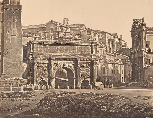 Arco di Settimio Severo, 1848-52. Creator: Eugene Constant
