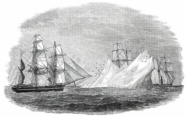 Arctic Expedition in Search of Sir John Franklin - First Iceberg Seen, June 3, 1850. Creator: Unknown