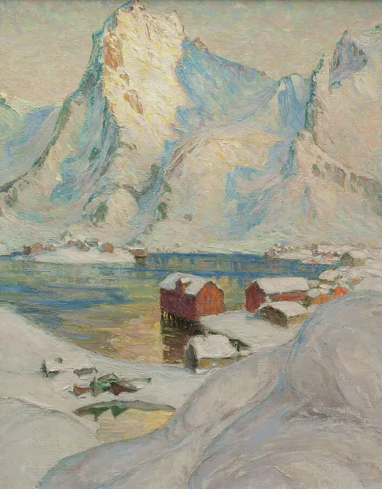 Framed Print : An Arctic Spring Day. Study from North Norway, c1900s. Creator: Anna Katarina Boberg Framed Print : An Arctic Spring Day. Study from North Norway, c1900s. Creator: Anna Katarina Boberg