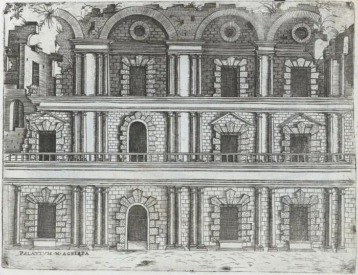Framed Print : Arcus Vespasiani, from a Series of Prints depicting (reconstructed) Buildin... Plate ca. 1530-1550. Creator: Master GA