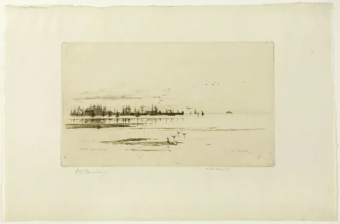 Framed Print : Ardossan, plate seventeen from the Clyde Set, 1889. Creator: David Young Cameron Framed Print : Ardossan, plate seventeen from the Clyde Set, 1889. Creator: David Young Cameron