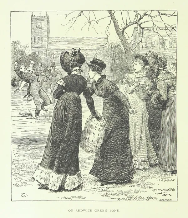 Framed Print : On Ardwick Green Pond, 1896. Creator: Hooper Framed Print : On Ardwick Green Pond, 1896. Creator: Hooper