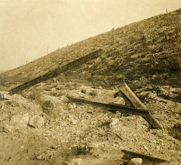 Area surrounding the fort at Douaumont, northern France, c1914-c1918